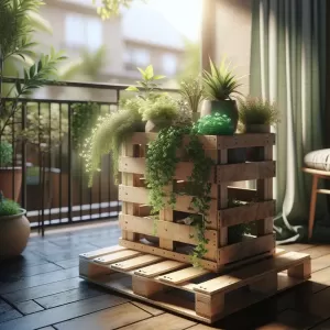 Kwietnik Z Palety Na Balkon