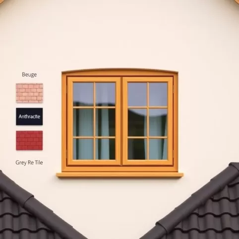 Okna złoty dąb jaki kolor dachu