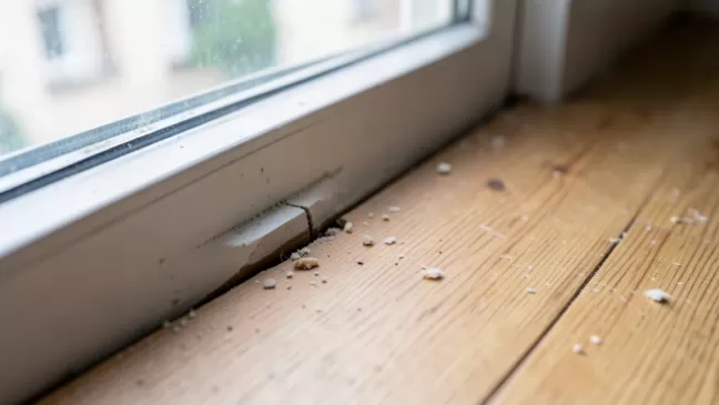 wykończenie paneli pod oknem balkonowym